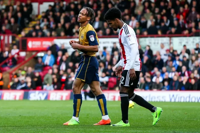 Framed Print : Bobby Reid's Frustration: Brentford vs. Bristol City, 01 / 04 / 2017 Framed Print : Bobby Reid's Frustration: Brentford vs. Bristol City, 01 / 04 / 2017