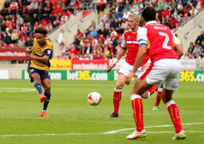 Framed Print : Bobby Reid's Thrilling Shot: Rotherham United vs. Bristol City, Sky Bet Championship Framed Print : Bobby Reid's Thrilling Shot: Rotherham United vs. Bristol City, Sky Bet Championship