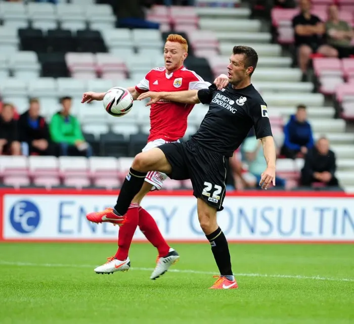 Framed Print : Bournemouth vs. Bristol City: Intense Battle for the Ball (27 / 03 / 2013)
