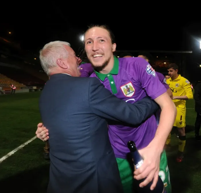 Framed Print : Bradford City vs. Bristol City: Luke Ayling and Steve Landsdown Celebrate Promotion to Sky Bet Championship Framed Print : Bradford City vs. Bristol City: Luke Ayling and Steve Landsdown Celebrate Promotion to Sky Bet Championship
