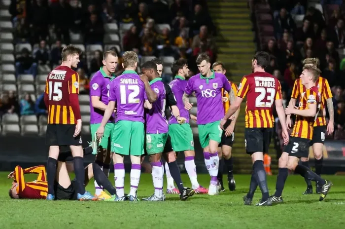 Framed Print : Bradford City vs. Bristol City: George Saville's Yellow Card Incident (Sky Bet League One, 14 / 04 / 2015) Framed Print : Bradford City vs. Bristol City: George Saville's Yellow Card Incident (Sky Bet League One, 14 / 04 / 2015)