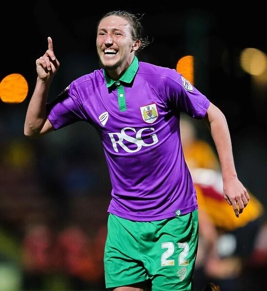 Bradford City vs. Bristol City: Luke Ayling Scores the Third Goal for a 3-0 Lead (Sky Bet League One: Promotion Battle)