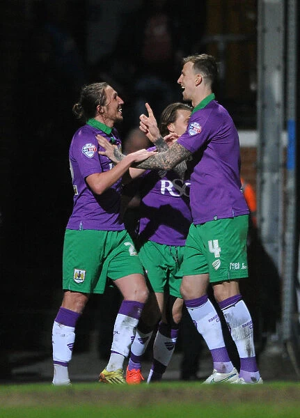 Bradford City vs. Bristol City: Luke Ayling and Aden Flint Celebrate Goal (Promotion Battle)