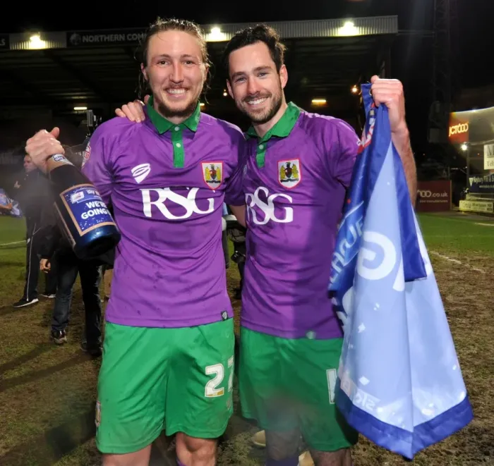 Framed Print : Bradford City vs. Bristol City: Luke Ayling and Greg Cunningham Celebrate Promotion in Sky Bet League One