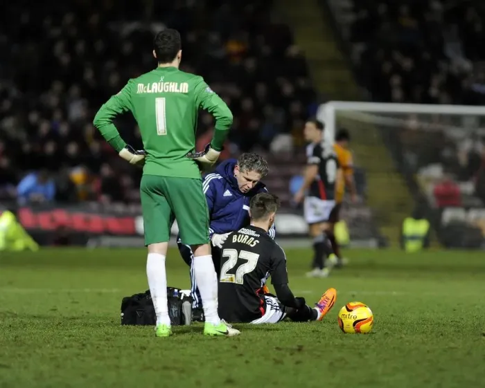 Framed Print : Bradford City vs. Bristol City: Wes Burns Receives Treatment on the Field