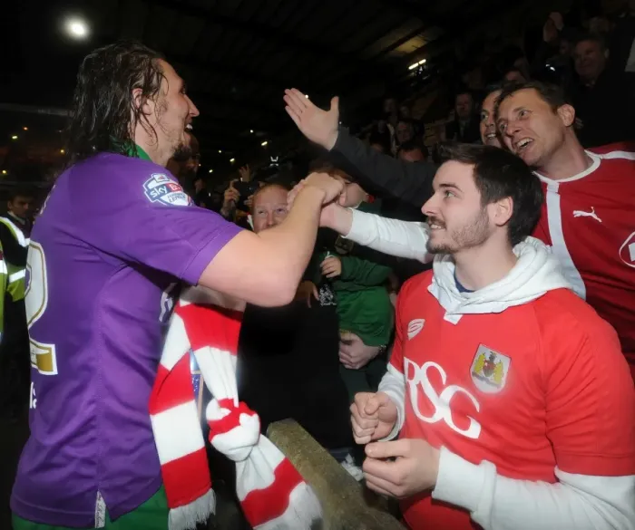 Framed Print : Bradford vs. Bristol City: Luke Ayling Connects with Fans Framed Print : Bradford vs. Bristol City: Luke Ayling Connects with Fans