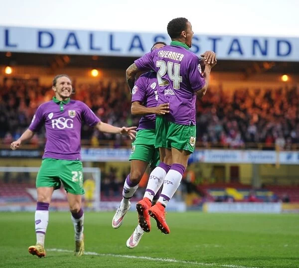 Bradford vs. Bristol City: Tavernier and Smith's Celebratory Moment Amidst Intense Promotion Battle
