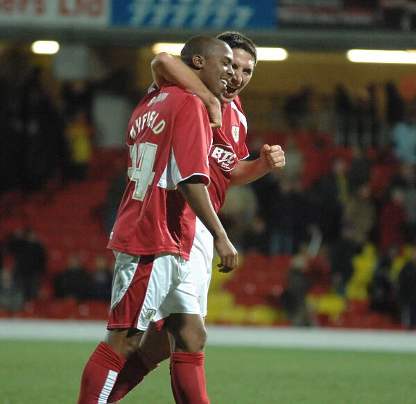 Bradley Orr and Darren Byfield: A Powerful Duo in Action for Bristol City Against Watford