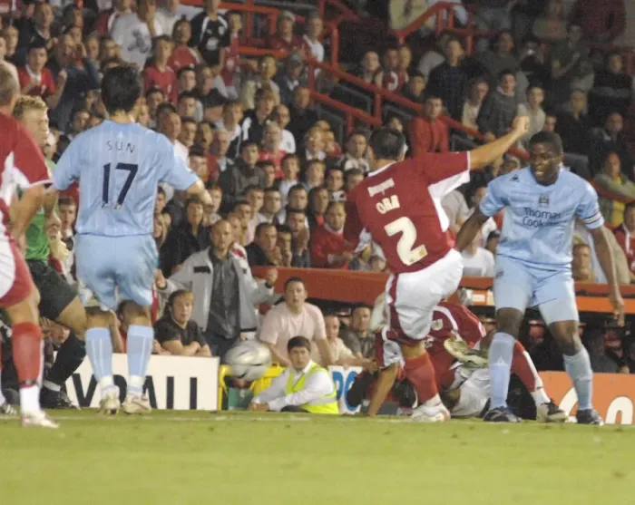 Framed Print : Bradley Orr's Homecoming: Manchester City vs. Bristol City Showdown Framed Print : Bradley Orr's Homecoming: Manchester City vs. Bristol City Showdown
