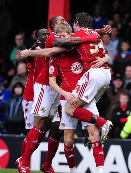 Breathless Moment: Pitman and Stead's Thrilling Goal Celebration (Bristol City vs. Cardiff City, January 1, 2011)