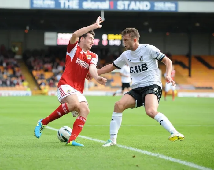 Framed Print : Brendan Moloney's Determined Run: Port Vale vs. Bristol City, 2013 Framed Print : Brendan Moloney's Determined Run: Port Vale vs. Bristol City, 2013