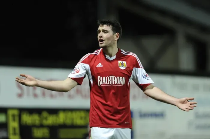 Framed Print : Brendan Moloney's Disappointment: Watford vs. Bristol City FA Cup Replay
