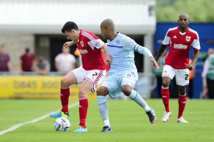 Framed Print : Brendon Moloney Holds Upper Hand: Coventry vs. Bristol City, 11-08-2013