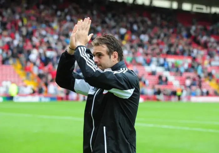 Framed Print : Brett Pitman Scores in Louis Carey's Testimonial Match (August 4, 2012) Framed Print : Brett Pitman Scores in Louis Carey's Testimonial Match (August 4, 2012)