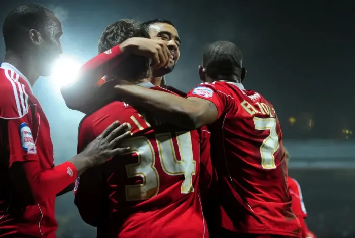 Framed Print : Brett Pitman Scores the Winner: Watford vs. Bristol City, Championship 2011