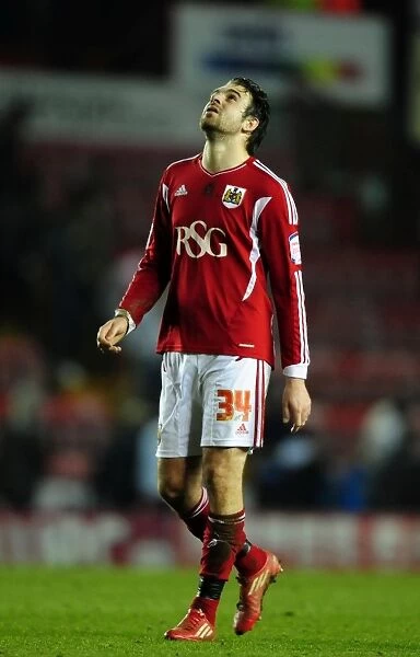 Brett Pitman's Disappointment: Bristol City vs. Cardiff City, 10-03-2012
