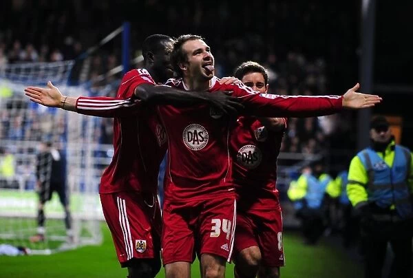 Brett Pitman's Epic Goal Celebration: A Thrilling Championship Moment for Bristol City at QPR (03 / 01 / 2011)