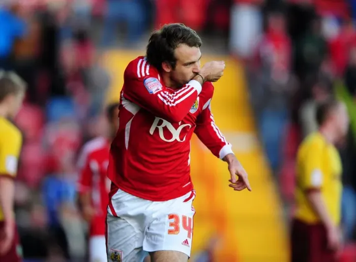 Framed Print : Brett Pitman's Euphoric Goal: Bristol City's Championship Winning Moment vs. Burnley (05 / 11 / 2011) Framed Print : Brett Pitman's Euphoric Goal: Bristol City's Championship Winning Moment vs. Burnley (05 / 11 / 2011)