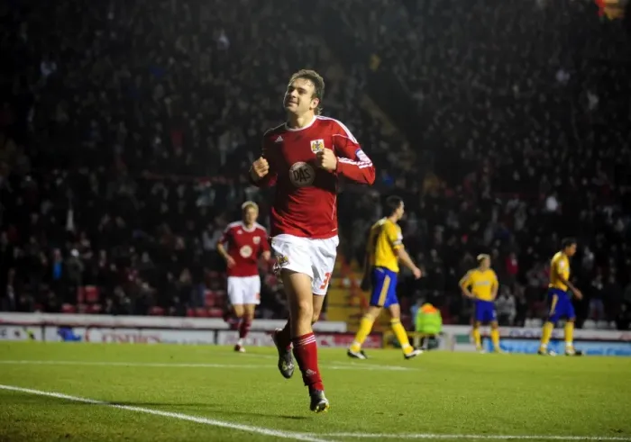 Framed Print : Brett Pitman's Euphoric Goal: A Championship Moment for Bristol City vs. Derby County (11 / 12 / 2010) Framed Print : Brett Pitman's Euphoric Goal: A Championship Moment for Bristol City vs. Derby County (11 / 12 / 2010)
