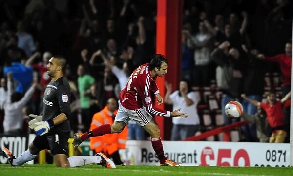 Brett Pitman's Goal Celebration: Bristol City vs. Reading, Championship 2011