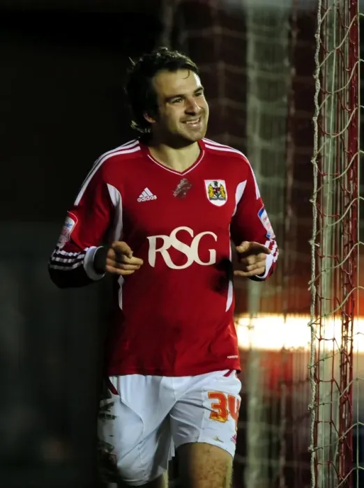 Framed Print : Brett Pitman's Goal Celebration: Bristol City vs. Leicester City, 2012 Framed Print : Brett Pitman's Goal Celebration: Bristol City vs. Leicester City, 2012