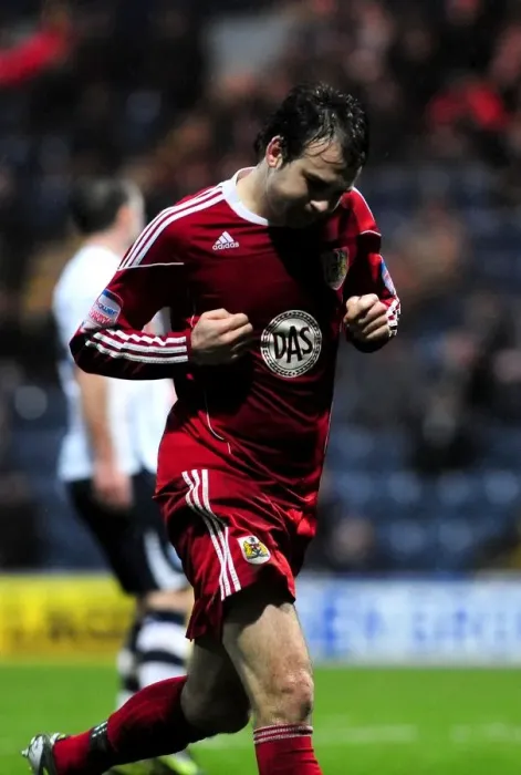 Framed Print : Brett Pitman's Goal Celebration: Preston v Bristol City Championship Clash (05 / 02 / 2011) Framed Print : Brett Pitman's Goal Celebration: Preston v Bristol City Championship Clash (05 / 02 / 2011)