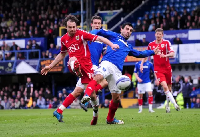 Framed Print : Brett Pitman's Near-Miss: Portsmouth vs. Bristol City (17-03-2012) Framed Print : Brett Pitman's Near-Miss: Portsmouth vs. Bristol City (17-03-2012)