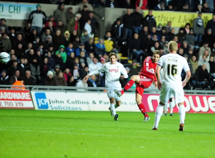 Framed Print : Brett Pitman's Near Miss: Swansea City vs. Bristol City (Championship, 10 / 11 / 2010)