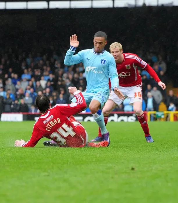 Framed Print : Brett Pitman's Red Card: Bristol City vs. Coventry City (09 / 04 / 2012) Framed Print : Brett Pitman's Red Card: Bristol City vs. Coventry City (09 / 04 / 2012)