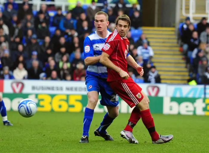 Framed Print : Brett Pitman's Sensational Goal: Reading vs. Bristol City, Championship 2010