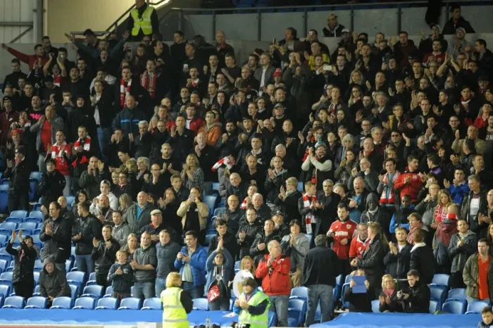 Framed Print : Brighton vs. Bristol City: A Sea of Fans at the Community Stadium