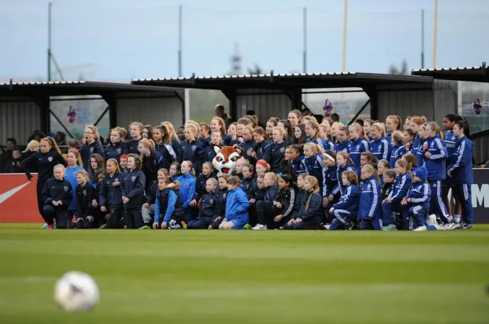 Framed Print : Bristol Academy and Chelsea Ladies Youth Teams Align for FA WSL Photo Shoot - Dougie Allward / JMP - 17.04.2014 Framed Print : Bristol Academy and Chelsea Ladies Youth Teams Align for FA WSL Photo Shoot - Dougie Allward / JMP - 17.04.2014
