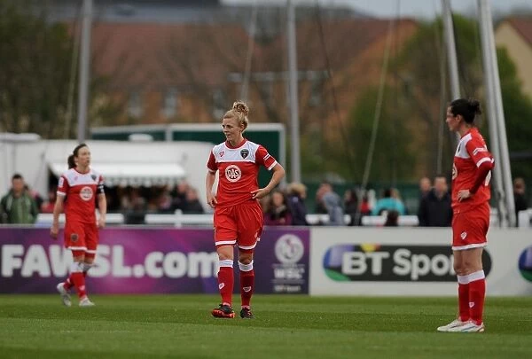 Bristol Academy Players Show Dejection After Going 2-0 Down Against Chelsea Ladies