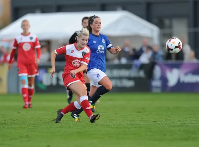 Framed Print : Bristol Academy vs Everton Ladies Clash: FAWSL Showdown (23rd August 2014) Framed Print : Bristol Academy vs Everton Ladies Clash: FAWSL Showdown (23rd August 2014)