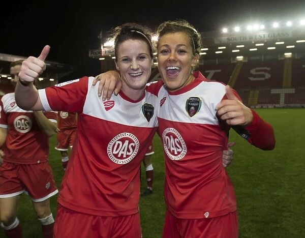 Bristol Academy Women's FC Defy FC Barcelona: Jasmine Matthews and Jemma Rose's Triumphant Victory Celebration