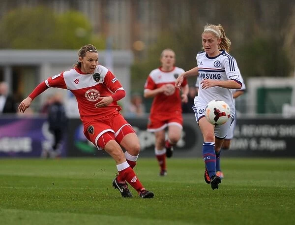Bristol Academy's Loren Dykes in Action against Chelsea Ladies, FA Womens Super League, 2014