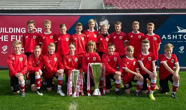 Bristol City Academy Players Celebrate League One Double Victory
