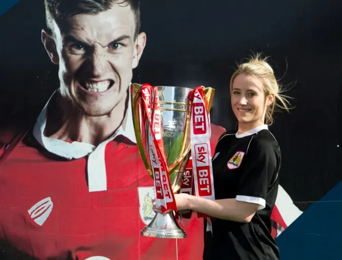 Framed Print : Bristol City Academy Players Celebrate Sky Bet League One Win with the Trophy Framed Print : Bristol City Academy Players Celebrate Sky Bet League One Win with the Trophy