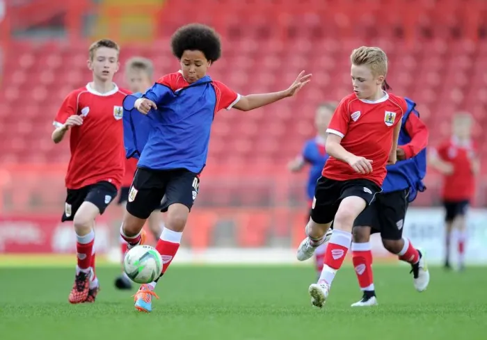 Framed Print : Bristol City Academy Players Train at Ashton Gate Stadium Framed Print : Bristol City Academy Players Train at Ashton Gate Stadium
