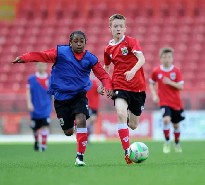 Framed Print : Bristol City Academy Players Train at Ashton Gate Stadium Framed Print : Bristol City Academy Players Train at Ashton Gate Stadium