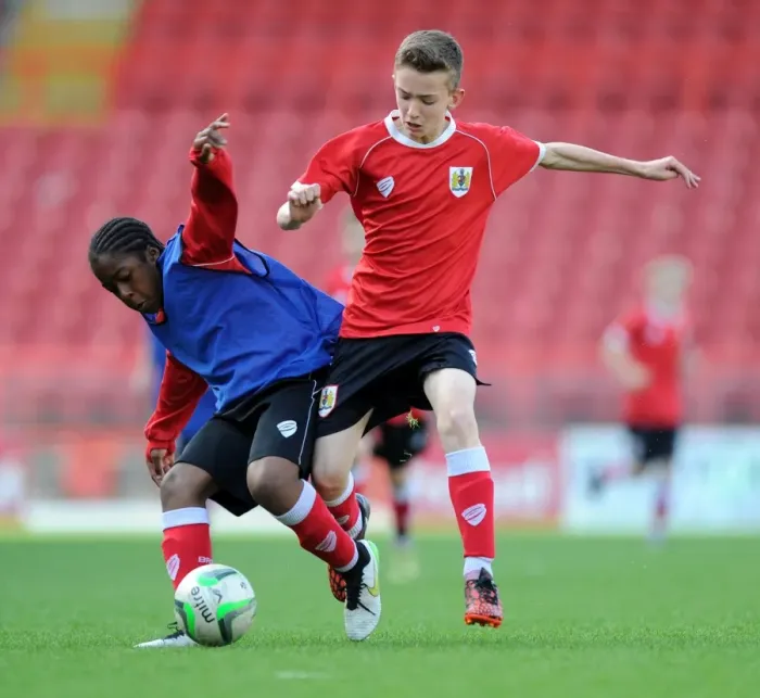 Framed Print : Bristol City Academy Players Train at Ashton Gate Stadium Framed Print : Bristol City Academy Players Train at Ashton Gate Stadium