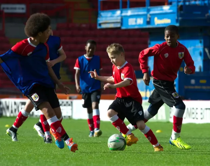 Framed Print : Bristol City Academy Players Train at Ashton Gate Stadium Framed Print : Bristol City Academy Players Train at Ashton Gate Stadium