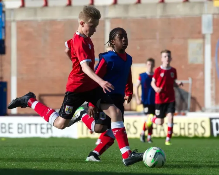 Framed Print : Bristol City Academy Players Train at Ashton Gate Stadium
