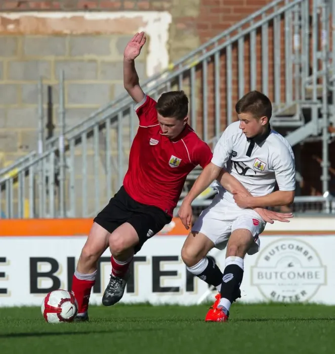 Framed Print : Bristol City Academy Players Train at Ashton Gate Stadium