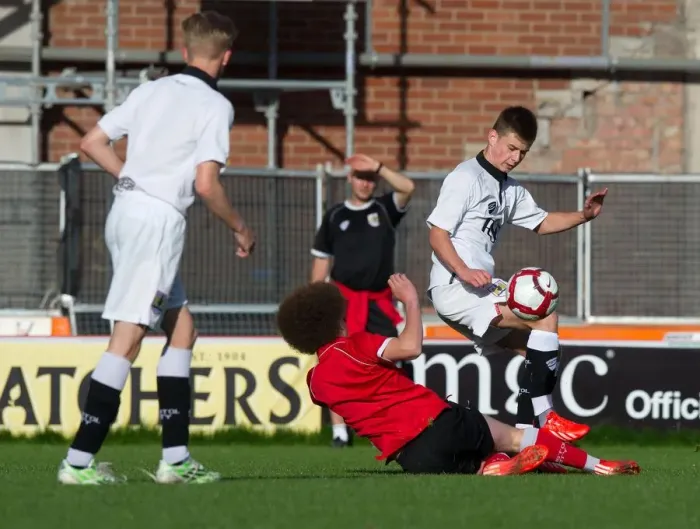 Framed Print : Bristol City Academy Players Train at Ashton Gate Stadium
