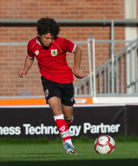 Framed Print : Bristol City Academy Players Train at Ashton Gate Stadium