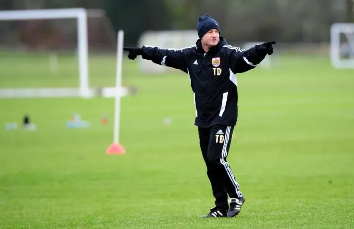 Framed Print : Bristol City Assistant Manager Tony Docherty in Training at Memorial Stadium Framed Print : Bristol City Assistant Manager Tony Docherty in Training at Memorial Stadium
