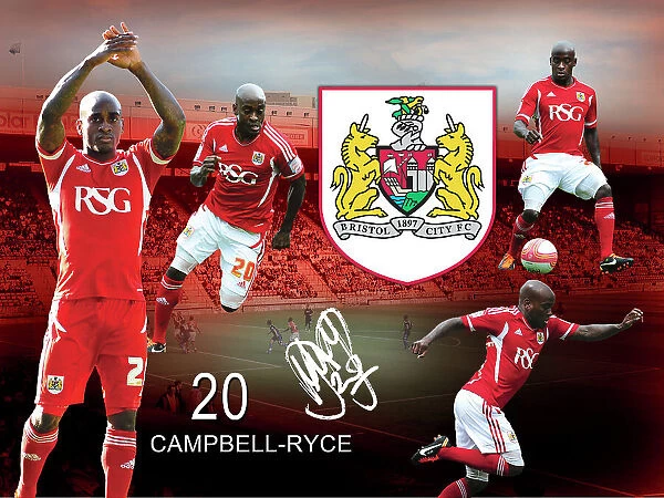 Bristol City Campbell-Ryce Framed Player Montage Print
