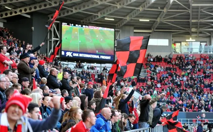 Framed Print : Bristol City Celebrate 1-0 Lead Over Blackburn Rovers at Ashton Gate Stadium
