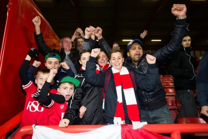 Framed Print : Bristol City Celebrate 2-0 Win Over Nottingham Forest at Ashton Gate Stadium Framed Print : Bristol City Celebrate 2-0 Win Over Nottingham Forest at Ashton Gate Stadium